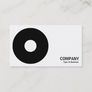 Geometropolis - Bold Circle II - Black Business Card