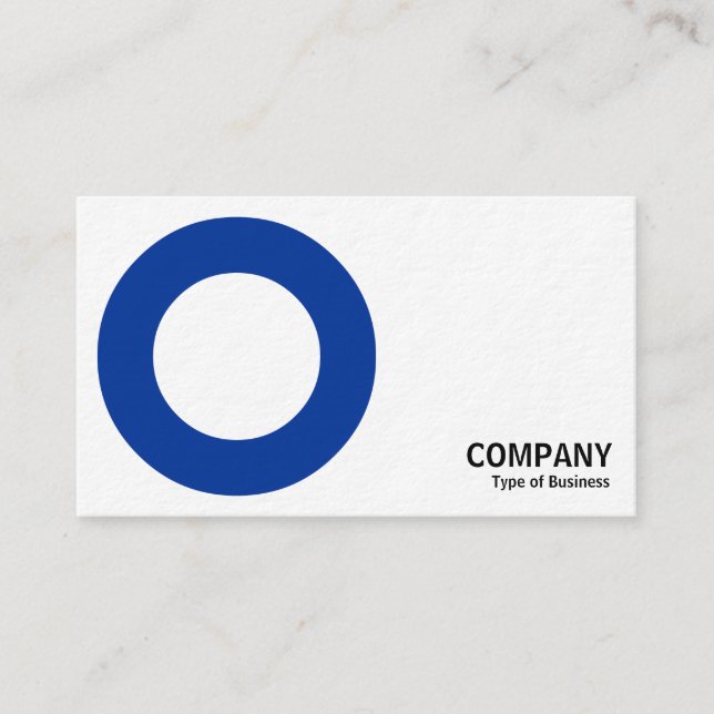 Geometropolis - Bold Circle - Navy Blue Business Card (Front)