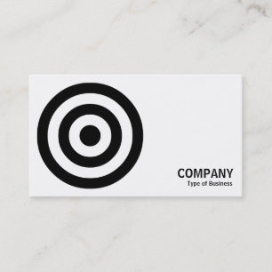Geometropolis - Concentric Circles - Black Business Card