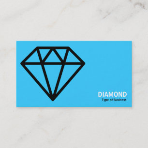 Geometropolis - Diamond - Black on Sky Blue Business Card