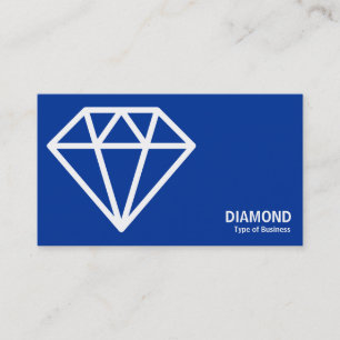 Geometropolis - Diamond - White on Deep Navy Business Card
