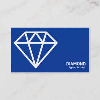 Geometropolis - Diamond - White on Deep Navy Business Card