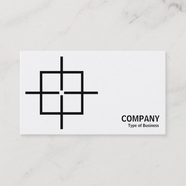Geometropolis - Square Crosshairs - Black Business Card (Front)