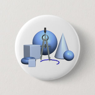 Geometry and Geometrical Shapes 6 Cm Round Badge