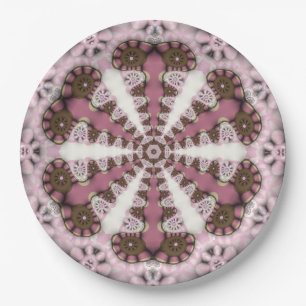 Geometry Country Earth Pink Mandala Paper Plate