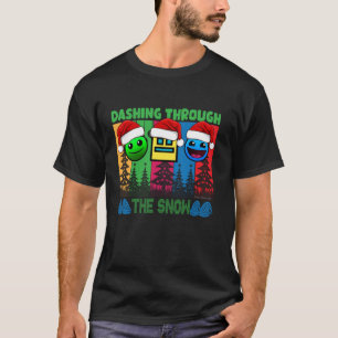 Geometry Dashing Through The Snow Sleep Dash Game  T-Shirt