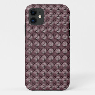 Geometry ethnic patchwork brown burgundy Case-Mate iPhone case