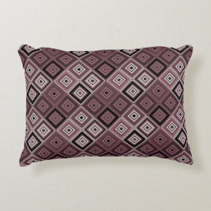 Geometry ethnic patchwork brown burgundy decorative cushion