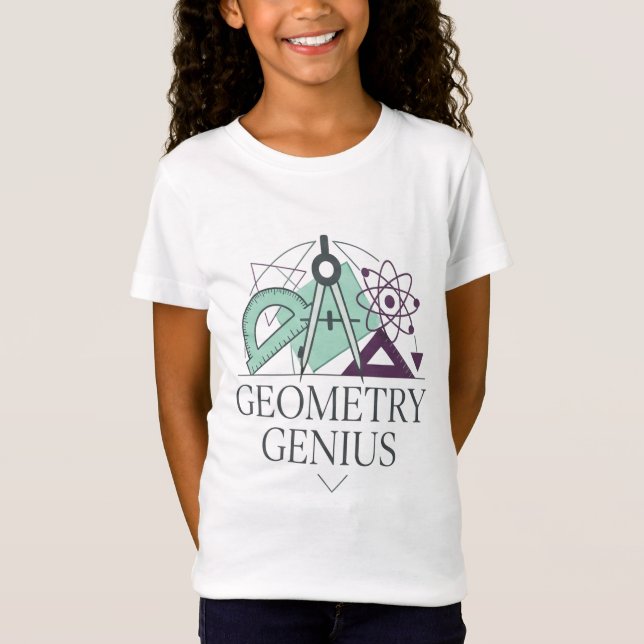 Geometry Genius Math Science Back to School T-Shirt (Front)