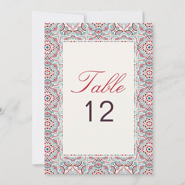 Geometry Glitter Metal Luxury Wedding Table Number (Front)