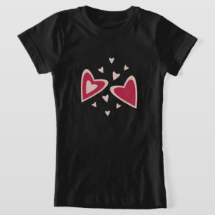 Geometry in Love - pink and red - image. T-Shirt