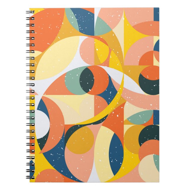 Geometry minimalistic artwork pattern with simple  notebook (Front)