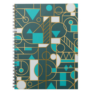 Geometry minimalistic artwork retro poster with si notebook