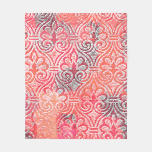 Geometry modern repeat pattern with texturesabstra fleece blanket (Front)