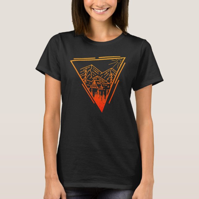 Geometry Mountains Hiking Mountain 1 T-Shirt (Front)