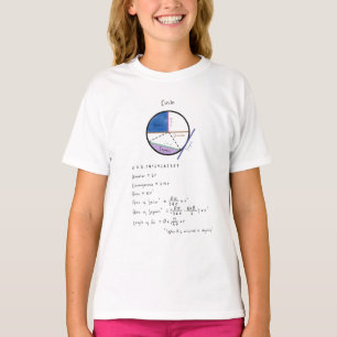 Geometry of a Circle Math Geometry Educational T-Shirt