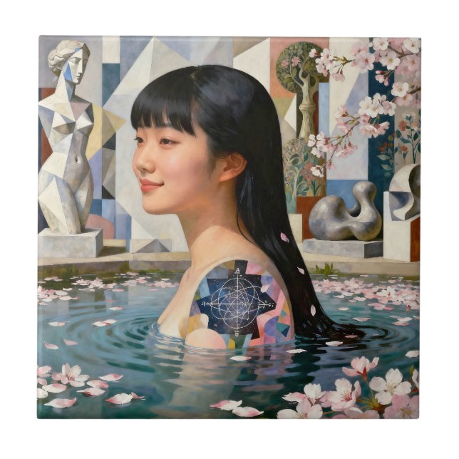 “Geometry of Serenity” – A Digital Portrait Tile (Front)