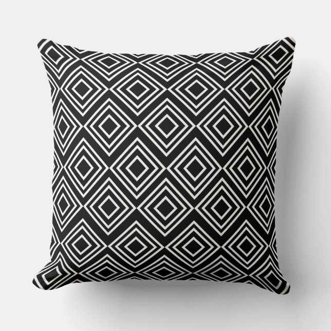 Geometry pattern ; Black Box Pattern ;  Cushion (Front)