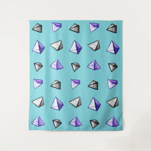 Geometry Pattern Of Pyramids Geek Math Lover Tapestry