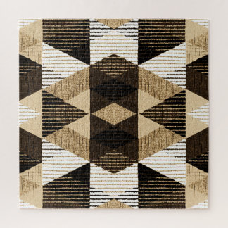 Geometry Repeat: Textured Background Design Jigsaw Puzzle