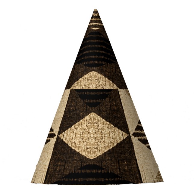 Geometry Repeat: Textured Background Design Party Hat (Front)