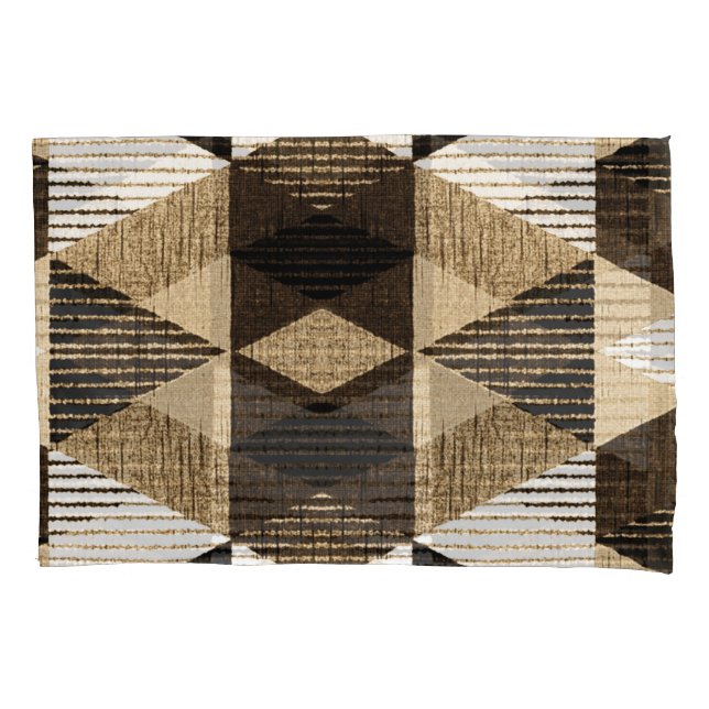Geometry Repeat: Textured Background Design Pillowcase (Front)