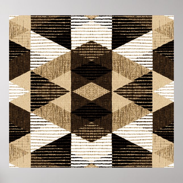 Geometry Repeat: Textured Background Design Poster (Front)