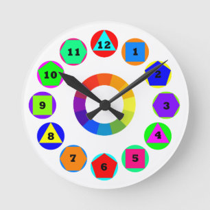 geometry shapes round clock