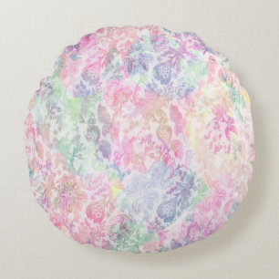 Geometry texture classic modern repeat patternpatt round cushion