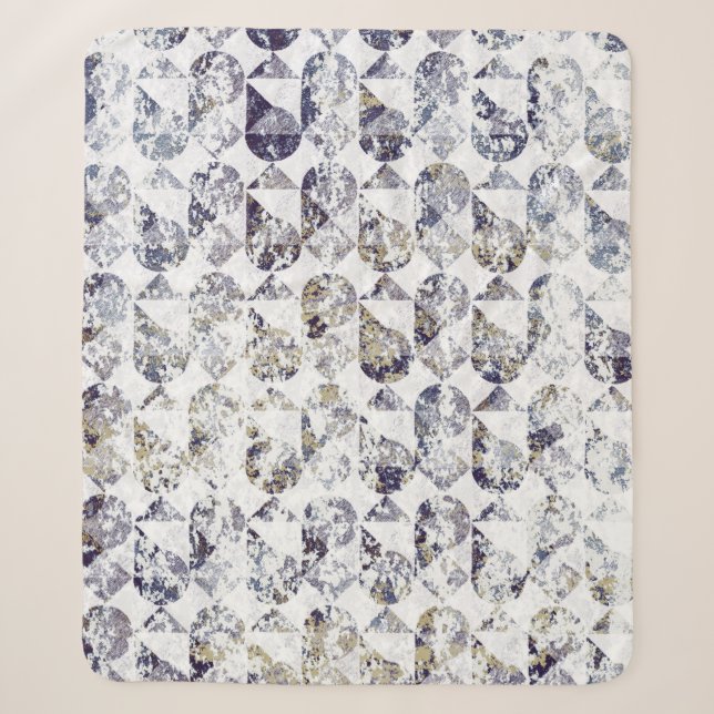 Geometry texture repeat classic patternabstract,ar sherpa blanket (Front)