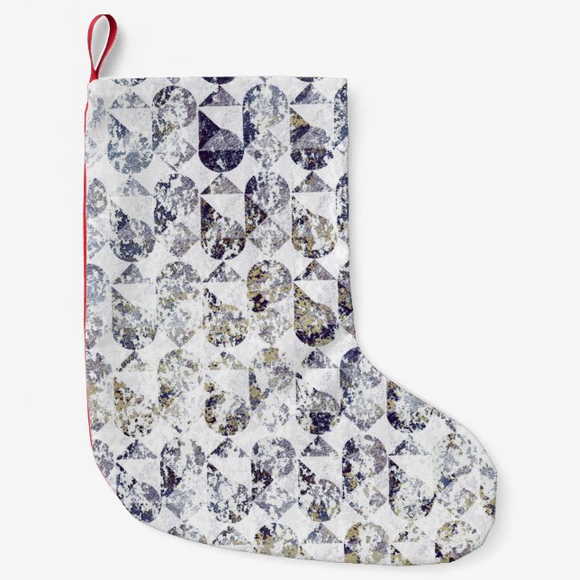 Geometry texture repeat classic patternabstract,ar small christmas stocking (Front)