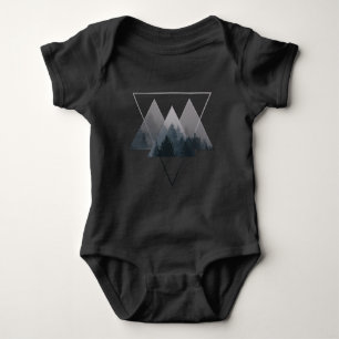 Geometry Triangles Misty Fores Baby Bodysuit