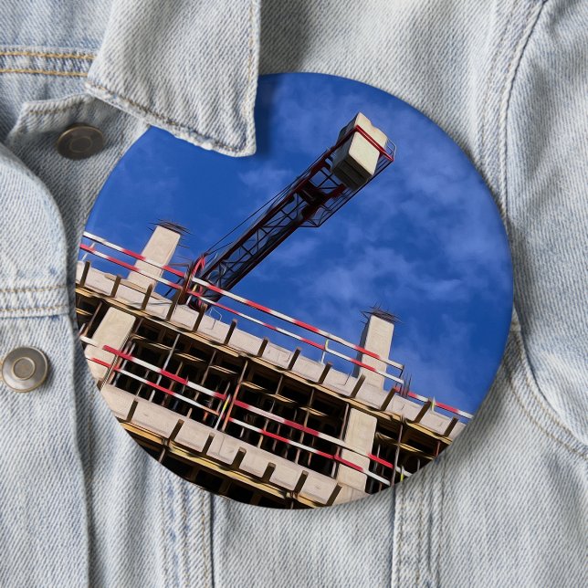 Geometry up in the air 6 cm round badge (In Situ)