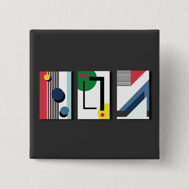 Geometryabstrakt 15 Cm Square Badge (Front)