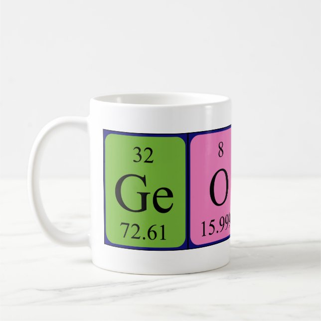 Geonna periodic table name mug (Left)
