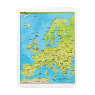 Geopolitical Regional Map of Europe Magnet