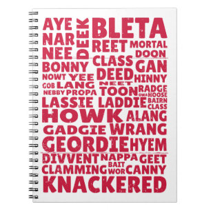 Geordie slang Northern English language Notebook