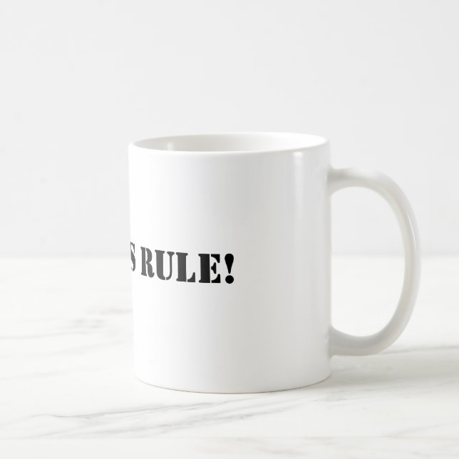 Geordies rule coffee mug (Right)