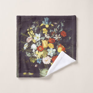 Georg Flegel Big piece of flowers (in niche) Wash Cloth
