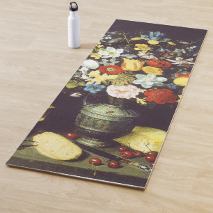 Georg Flegel Big piece of flowers (in niche) Yoga Mat