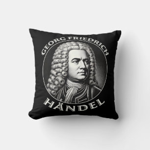 Georg Friedrich Handel Baroque Composer Cushion