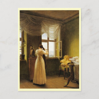 Georg Friedrich Kersting, At the Mirror, 1827 Postcard