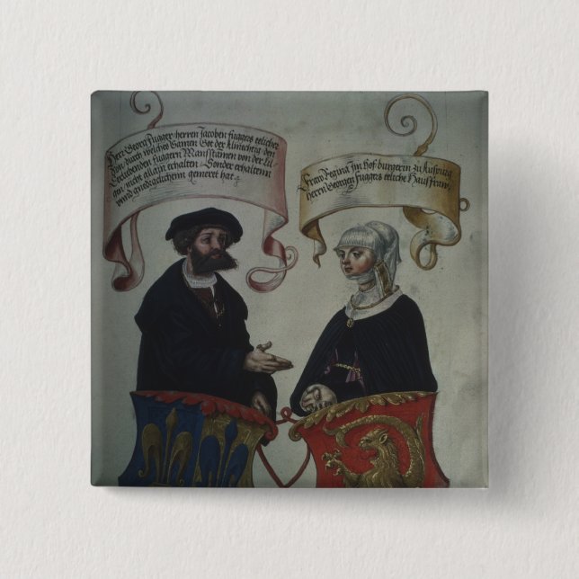 Georg Fugger his wife Regina Imhoff, 'Geheim 15 Cm Square Badge (Front)