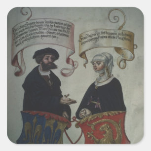 Georg Fugger his wife Regina Imhoff, 'Geheim Square Sticker