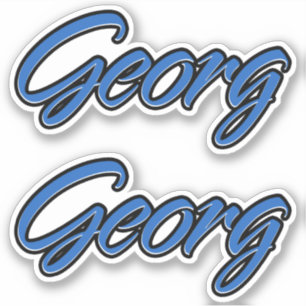 Georg Name blue Sticker Sticker Stickerset