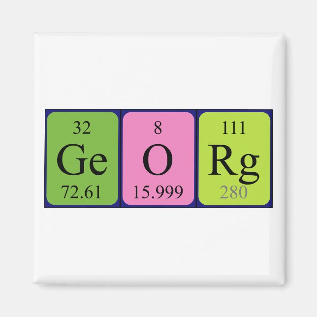 Georg periodic table name magnet (Front)
