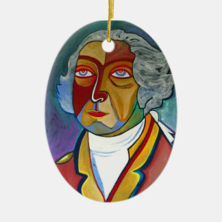 George and Martha Washington Ceramic Tree Decoration