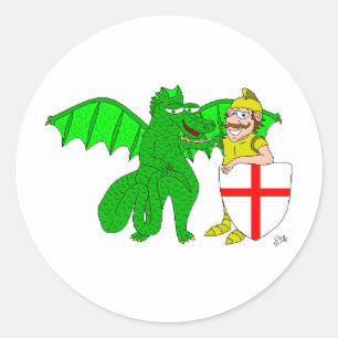 George and the Dragon Classic Round Sticker