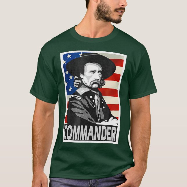 George Armstrong Custer Commander Poster Style T-Shirt (Front)