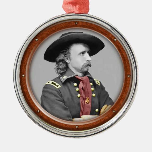George Armstrong Custer Metal Tree Decoration (Front)